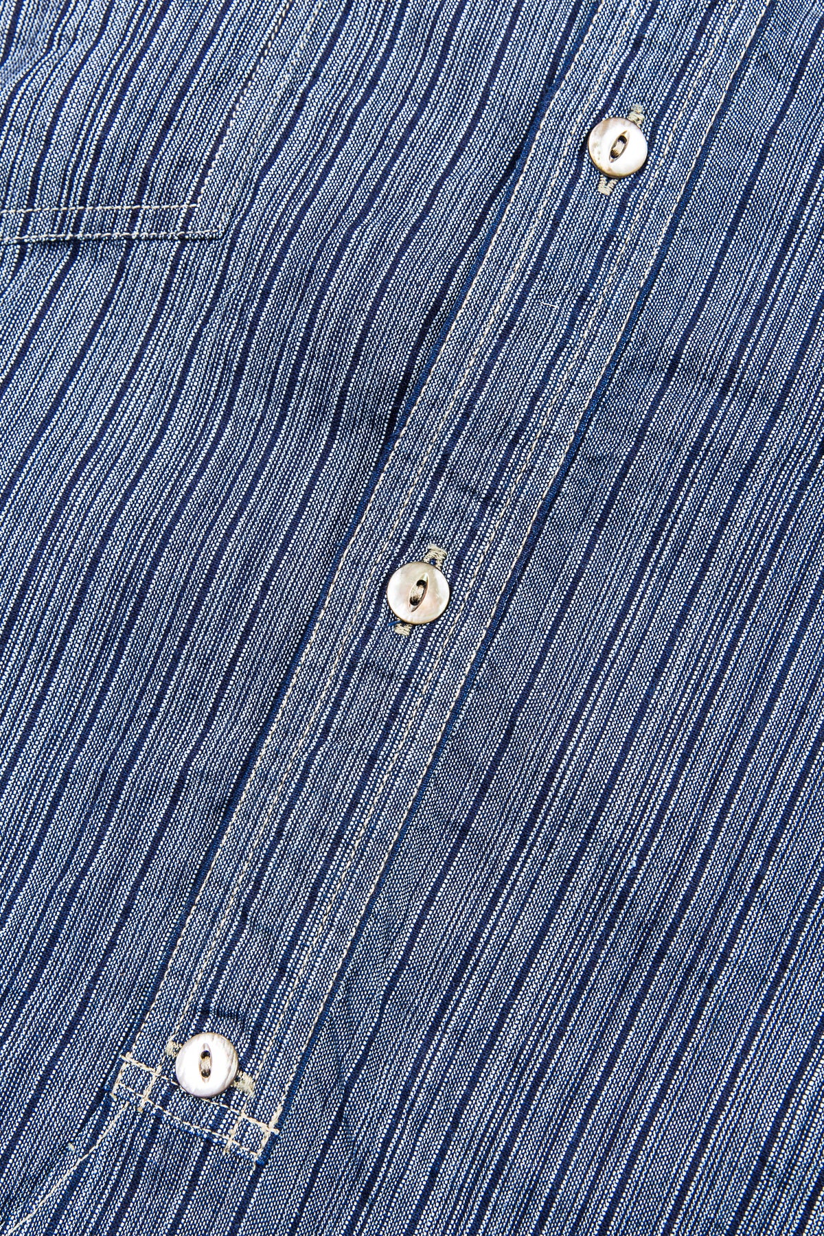 Sugar Cane & Co. Indigo Stripe Coat Shirt