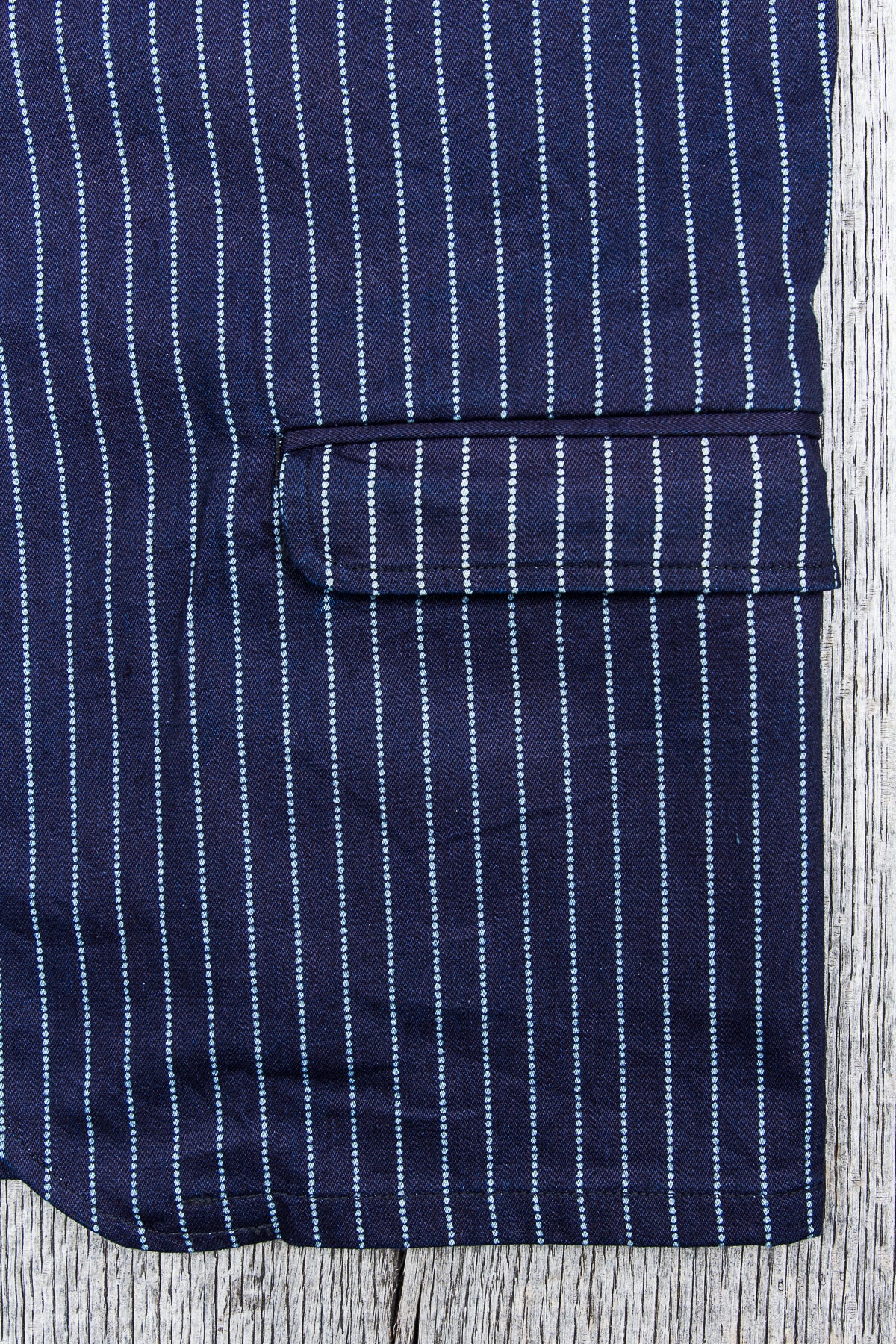 Sugar Cane & Co. 9oz Indigo Wabash Stripe Jacket