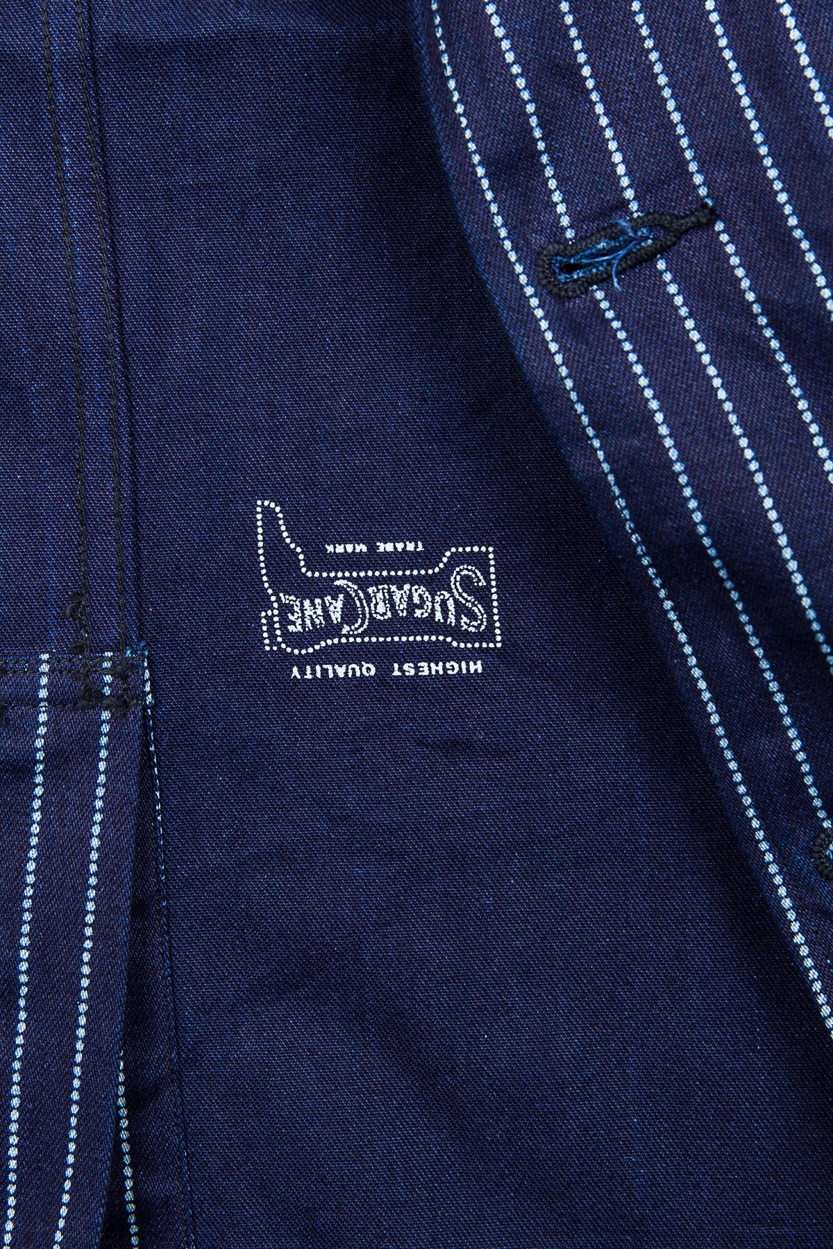 Sugar Cane & Co. 9oz Indigo Wabash Stripe Jacket