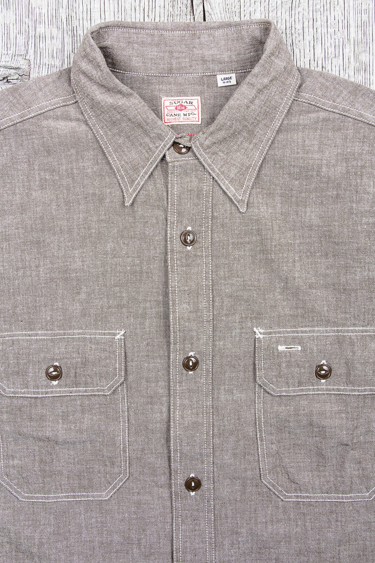 Sugar Cane & Co. Brown Chambray Shirt
