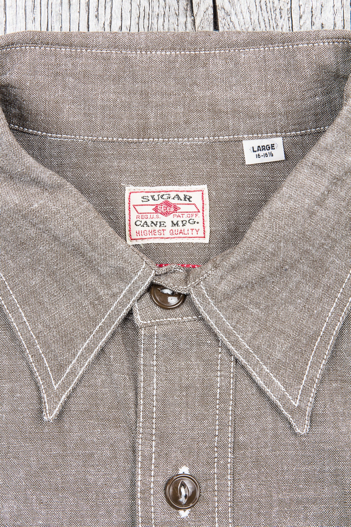 Sugar Cane & Co. Brown Chambray Shirt