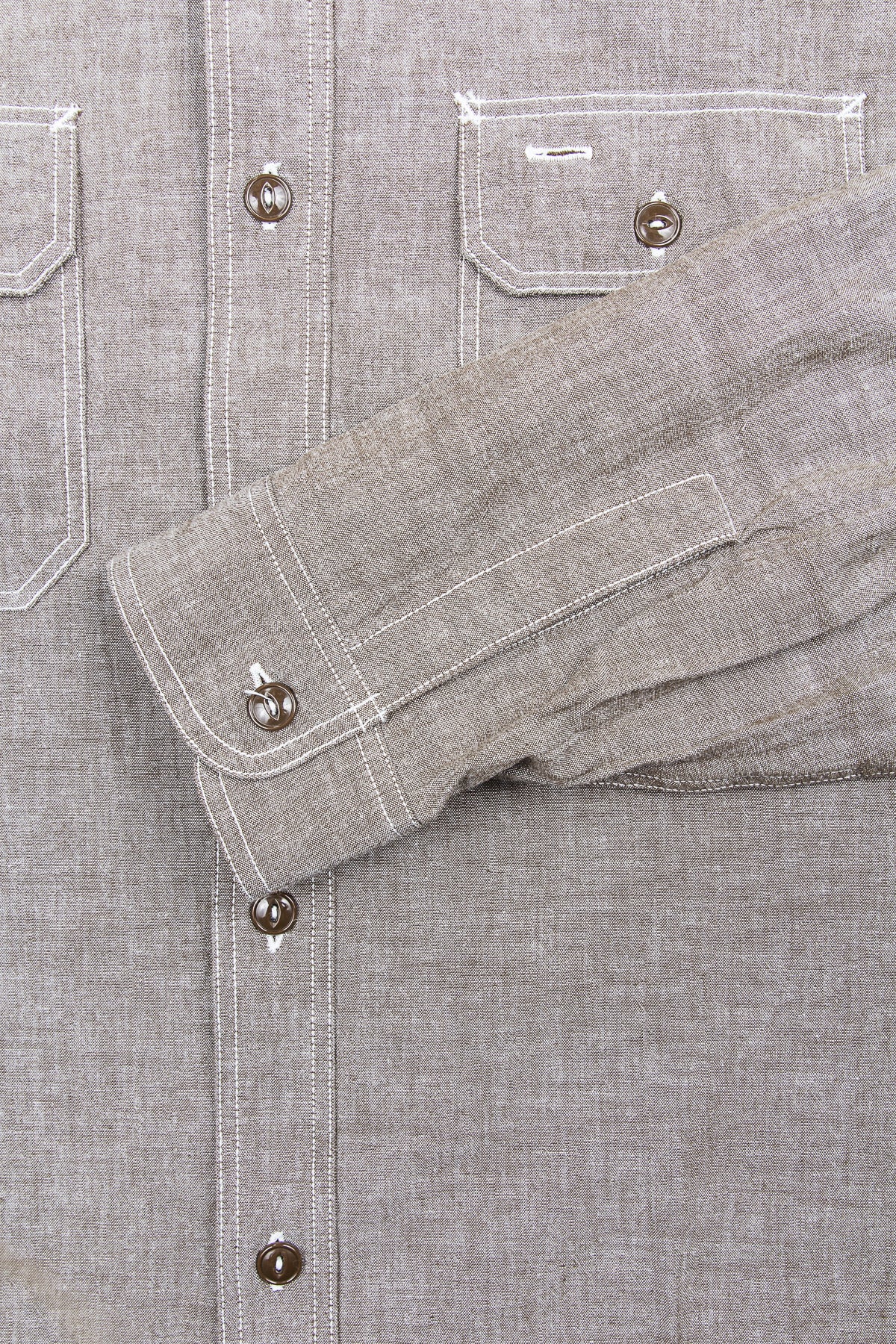 Sugar Cane & Co. Brown Chambray Shirt