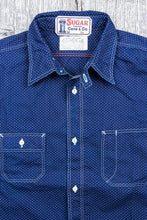 Sugar Cane & Co. Navy Polka Dot Work Shirt