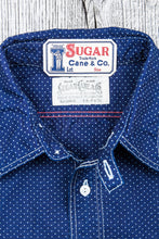 Sugar Cane & Co. Navy Polka Dot Work Shirt