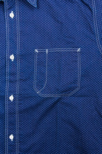 Sugar Cane & Co. Navy Polka Dot Work Shirt