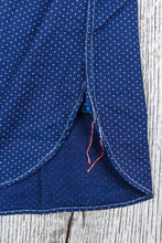 Sugar Cane & Co. Navy Polka Dot Work Shirt