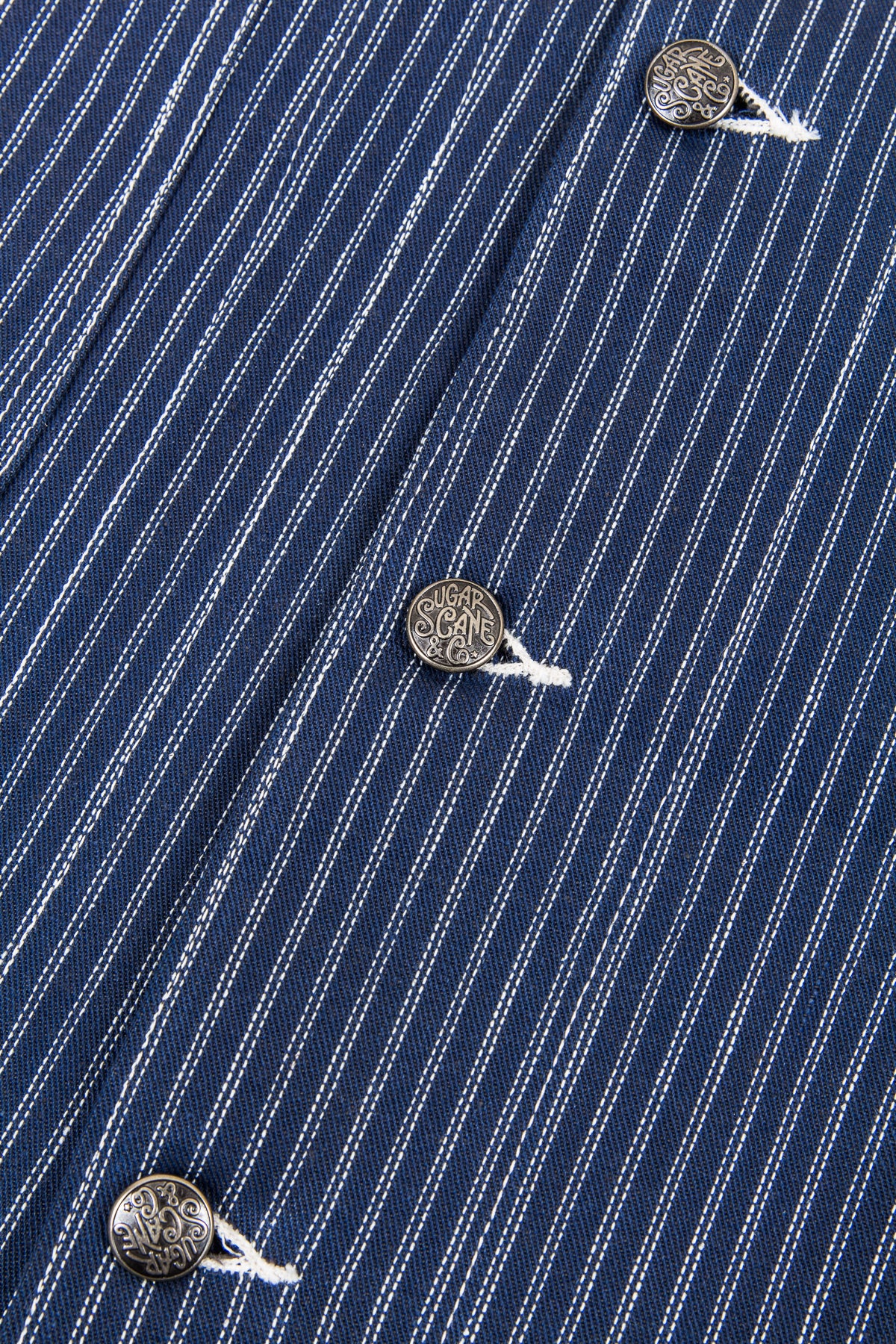 Sugar Cane Indigo Stripe Work Coat