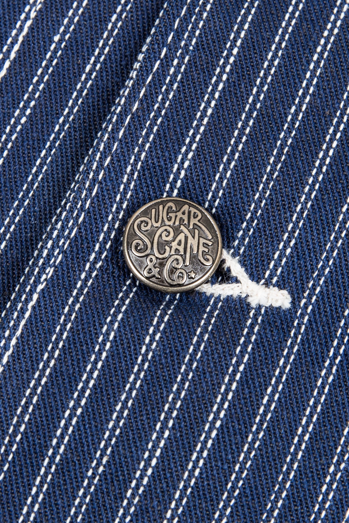 Sugar Cane Indigo Stripe Work Coat