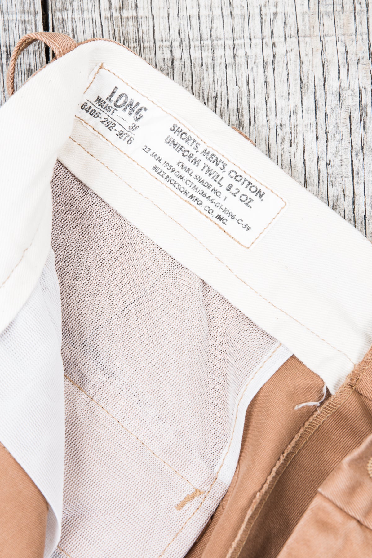 Buzz Rickson's Shorts Cotton Twill Camel