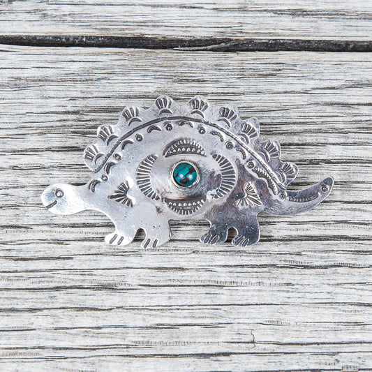 Munqa Newtive Stegosaurus Brooch