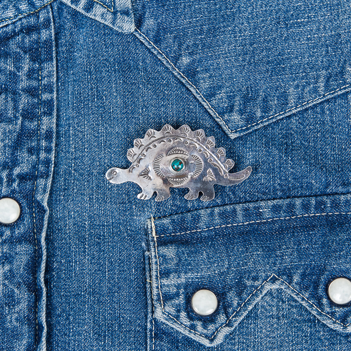 Munqa Newtive Stegosaurus Brooch