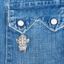Munqa Newtive Silver Brooch Cactus
