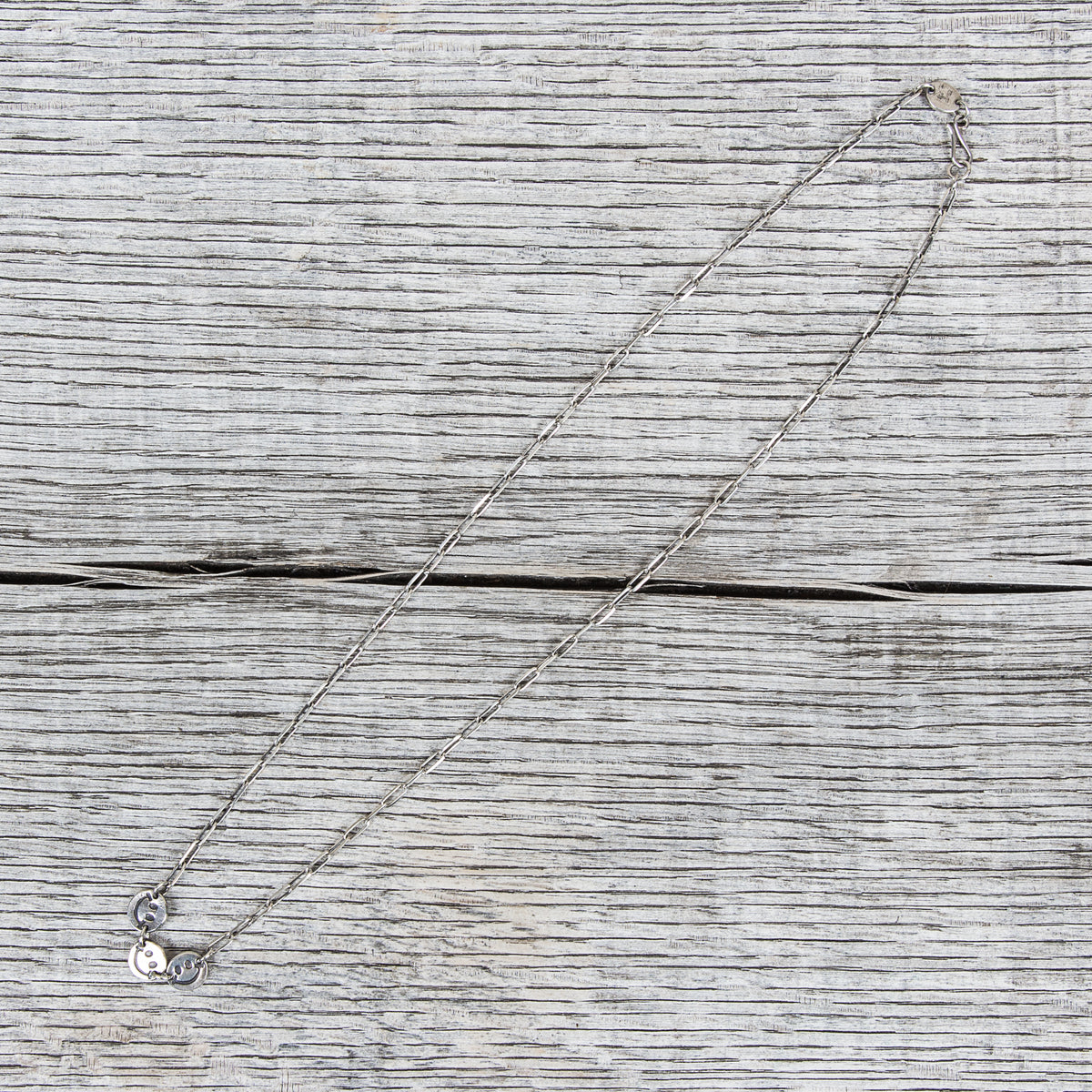 Munqa Newtive 3-Smiley Silver Necklace