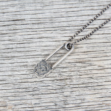 Munqa Newtive Safety Pin Silver Necklace