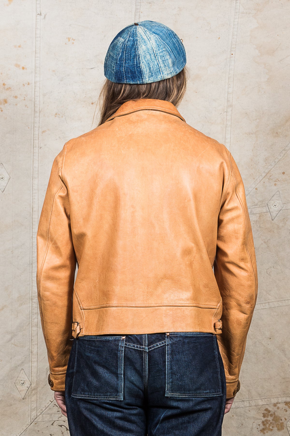 Second Hand Mister Freedom Natural Campus Leather Jacket Veg Tanned