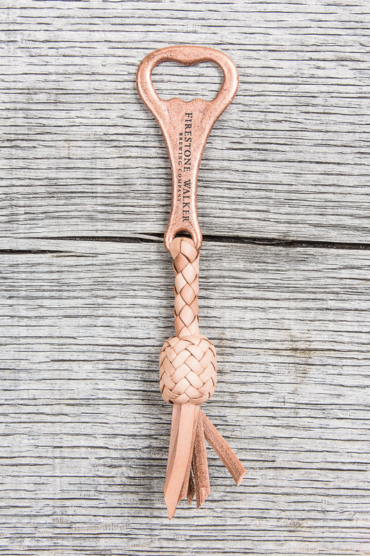 Lone Wolf Leather Braided Bottle Opener Tärnsjö Natural Veg Tanned