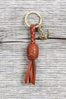 Lone Wolf Leather Braided Anchor Key Ring Tärnsjö Saddle Tan Veg Tanned