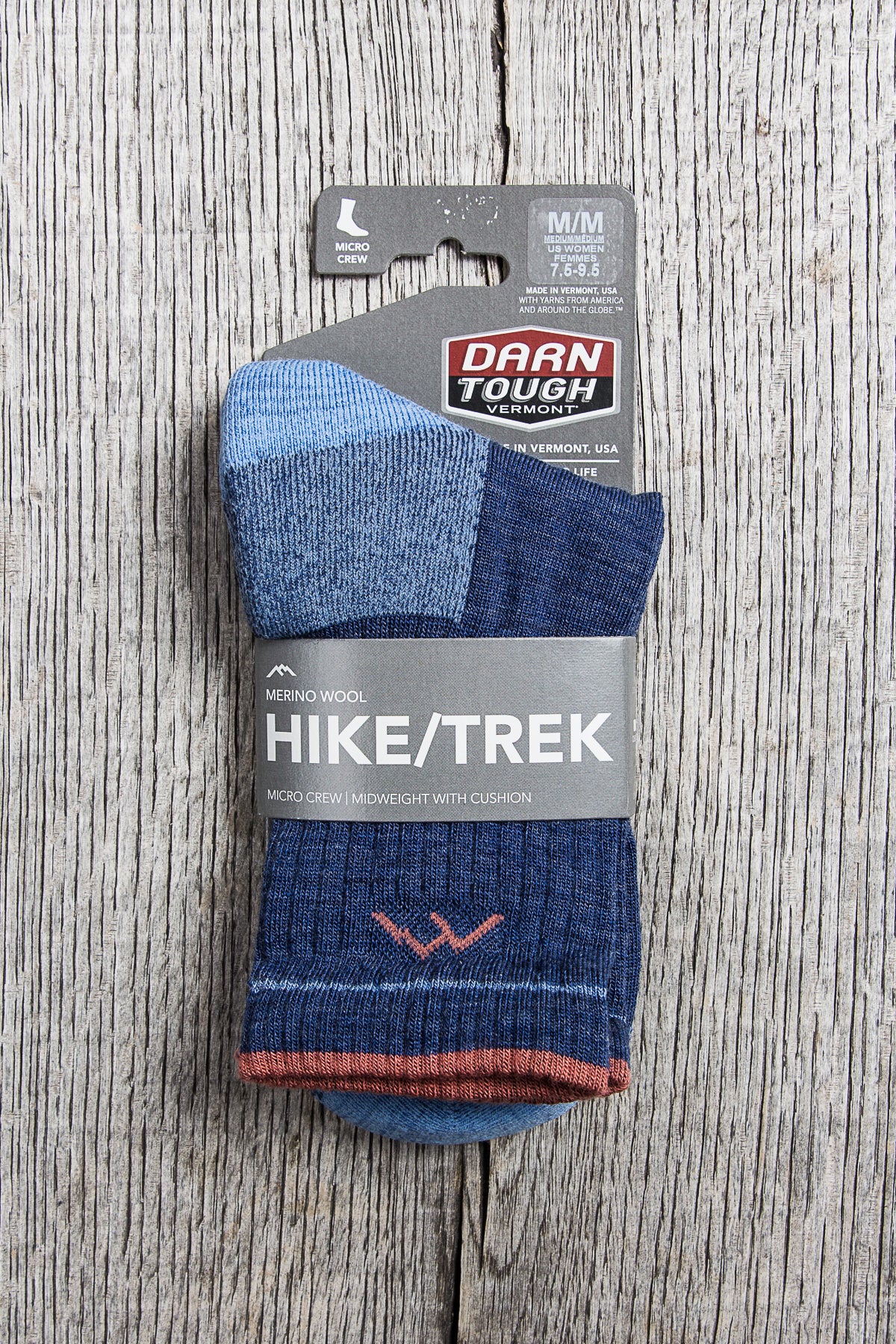 Darn Tough 1903 Denim Womens Wool Socks Hiker Micro Crew Sock Cushion