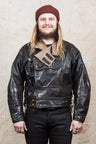 Vintage Swedish Army Dispatch Riders Leather Jacket "Ordonnansjacka"