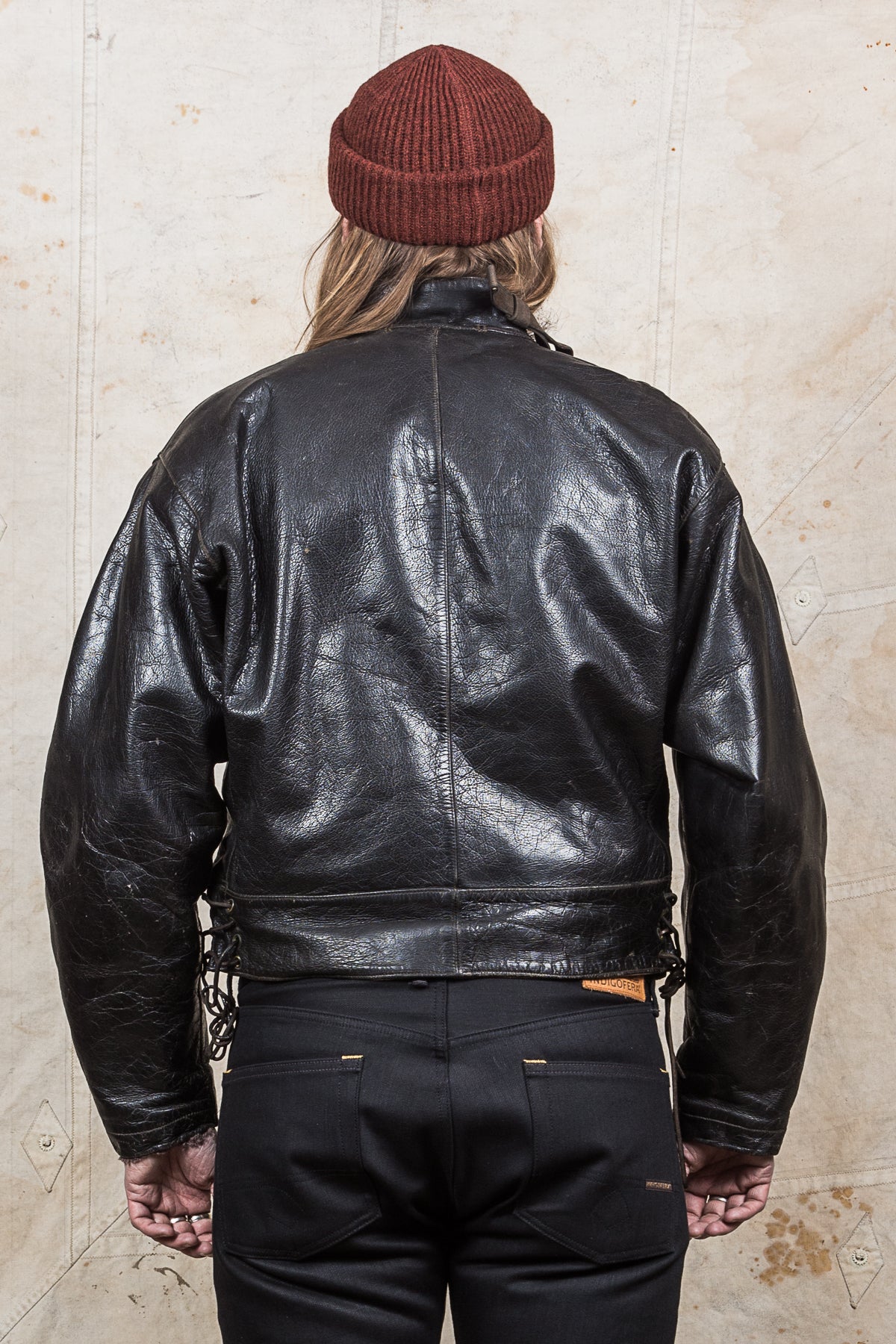Vintage Swedish Army Dispatch Riders Leather Jacket "Ordonnansjacka"