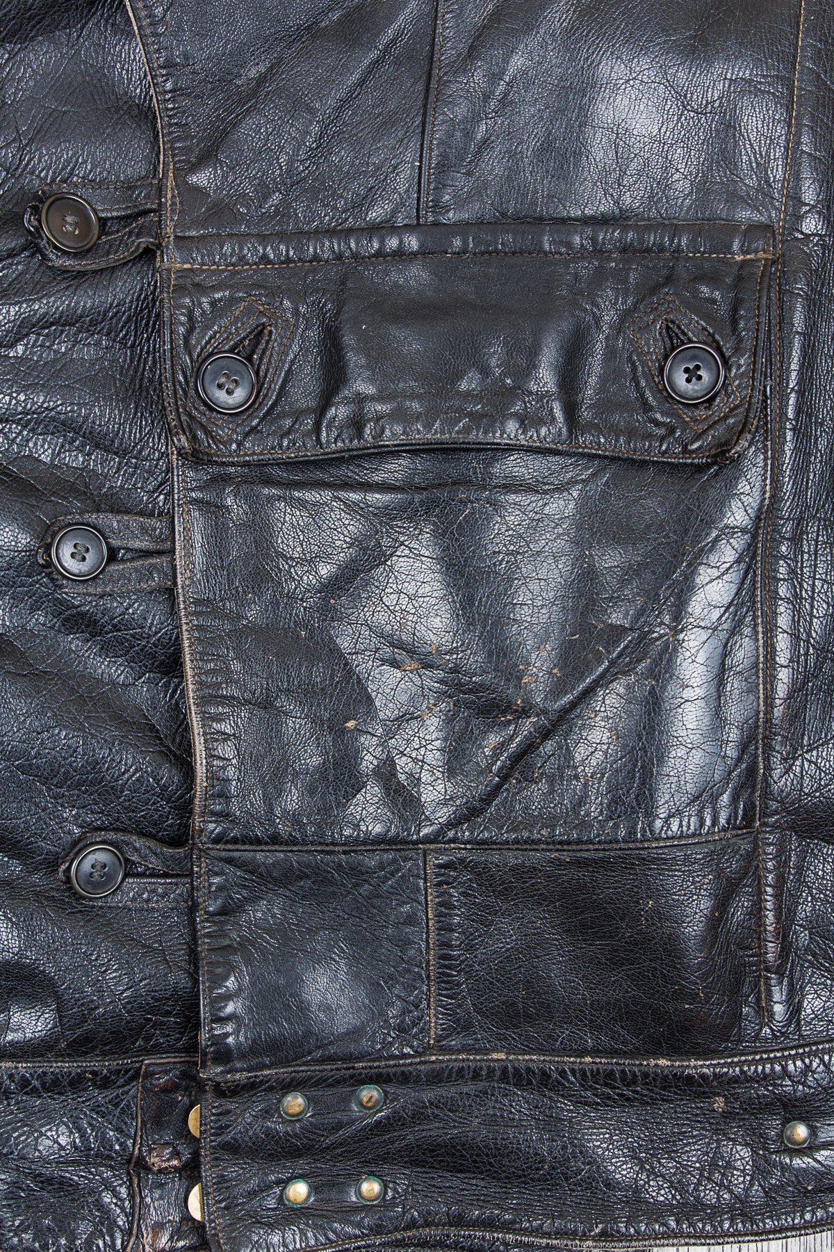 Vintage Swedish Army Dispatch Riders Leather Jacket "Ordonnansjacka"
