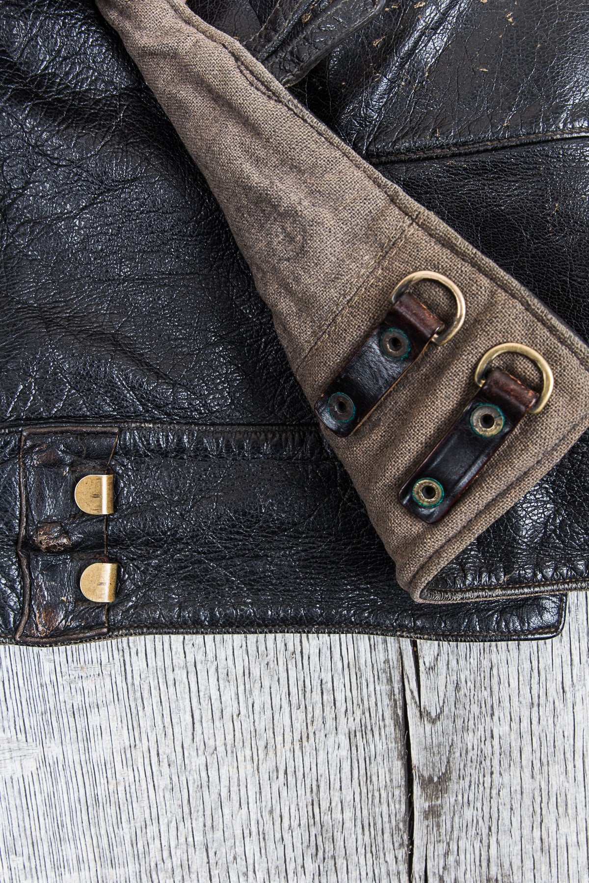 Vintage Swedish Army Dispatch Riders Leather Jacket "Ordonnansjacka"