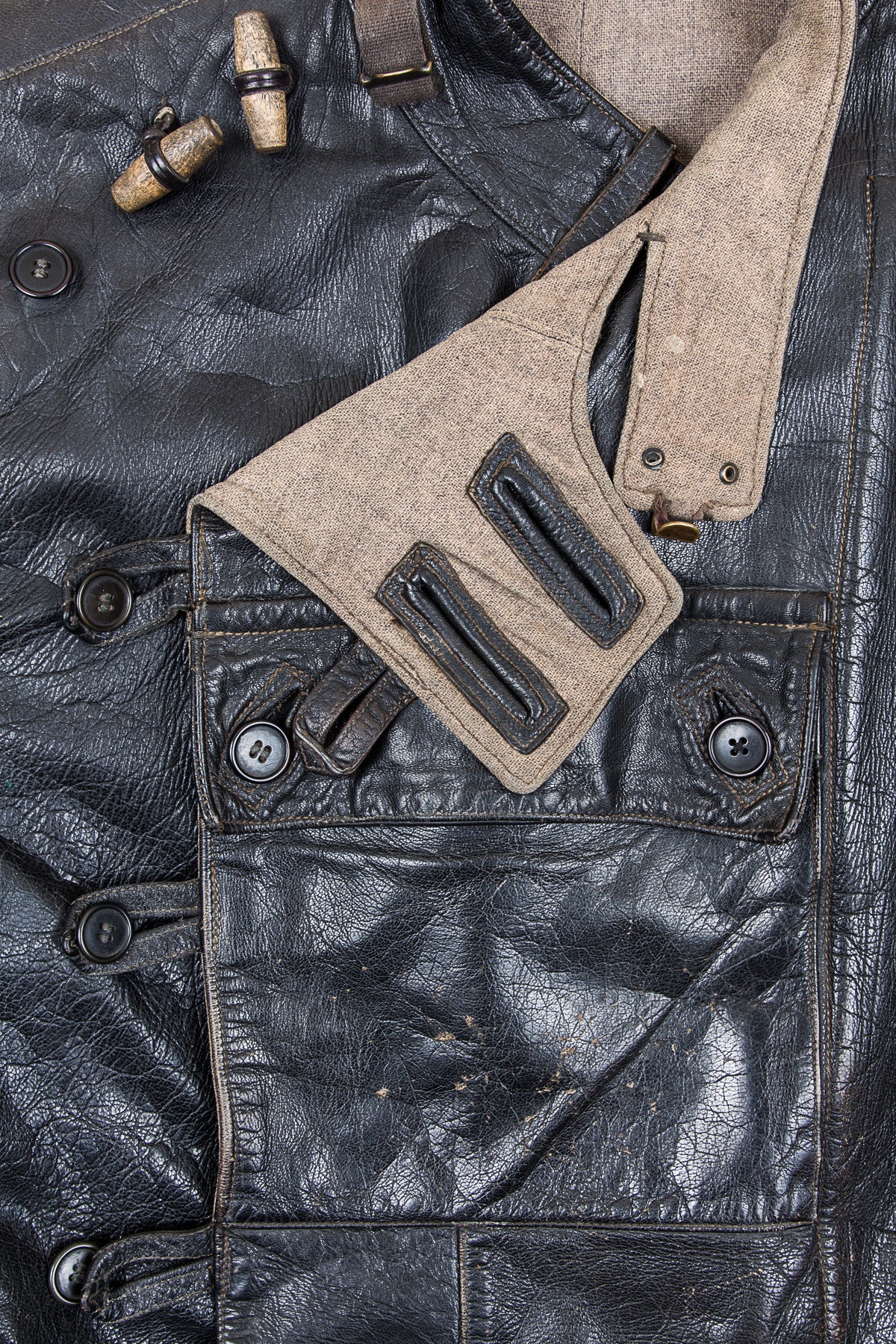 Vintage Swedish Army Dispatch Riders Leather Jacket "Ordonnansjacka"