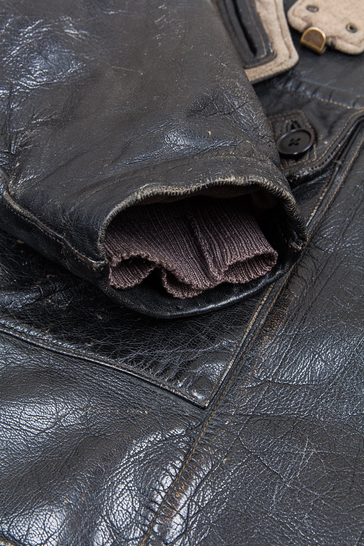 Vintage Swedish Army Dispatch Riders Leather Jacket "Ordonnansjacka"