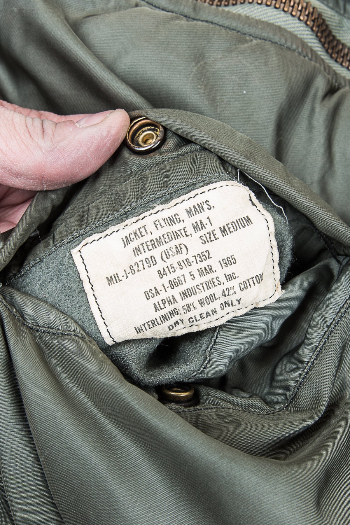 Vintage 1965 USAF MA-1 Jacket Medium