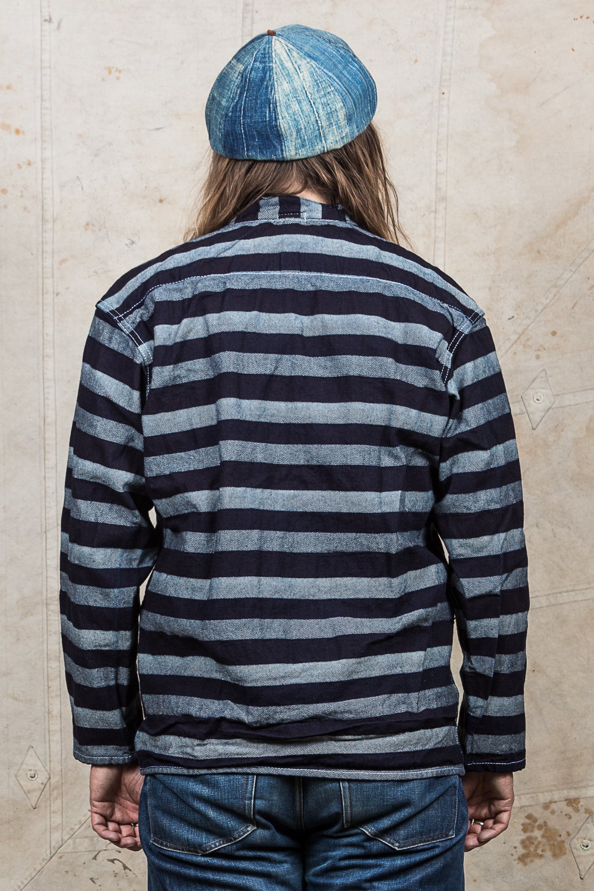 Tender 490 Floor Shirt Bold Indigo Weaver's Blanket Stripe