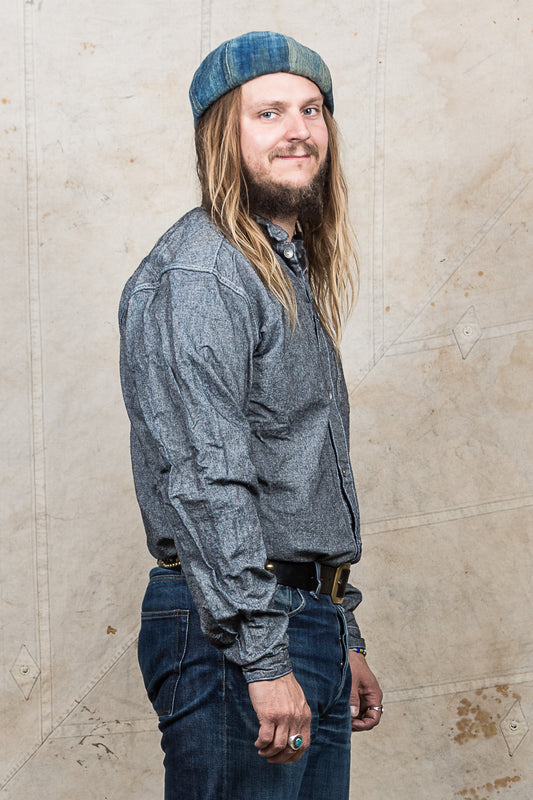 Tender 492 Long Sleeved Bench Shirt Indigo Covert