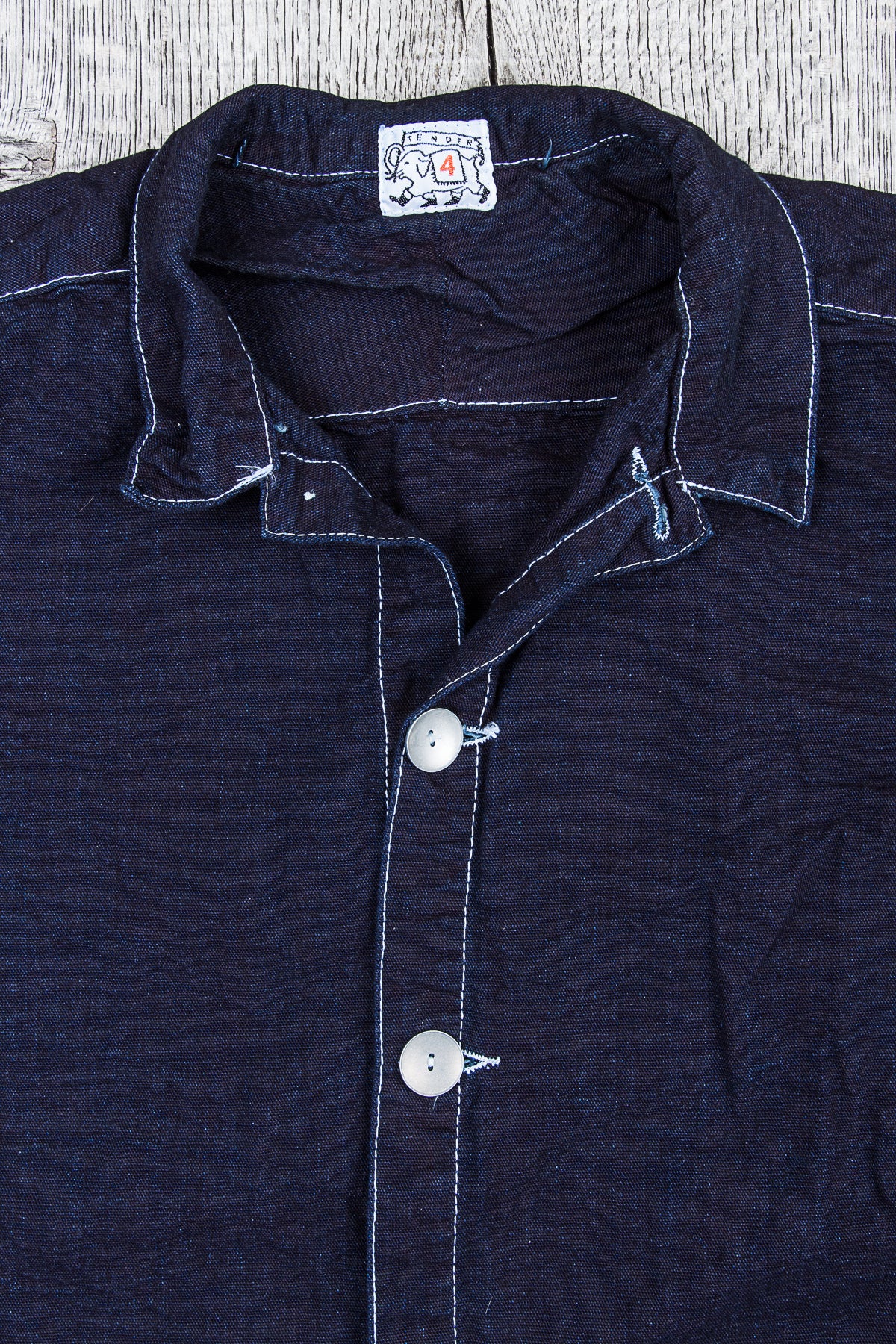 Tender 490 Floor Shirt Double Indigo Tote Cloth