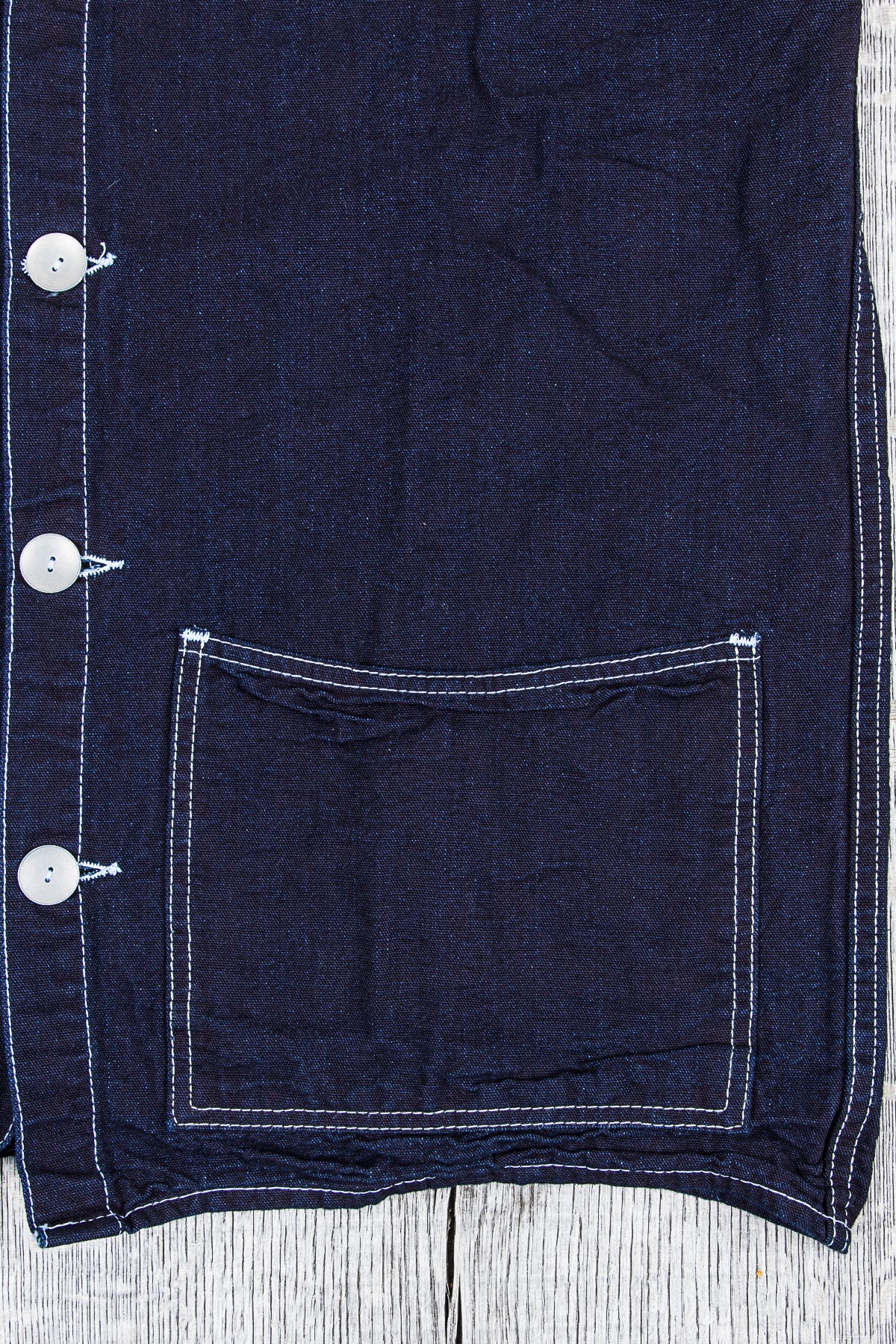 Tender 490 Floor Shirt Double Indigo Tote Cloth