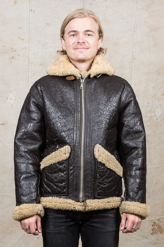 Vintage 1950s Sheepskin Mark VI Flying Jacket
