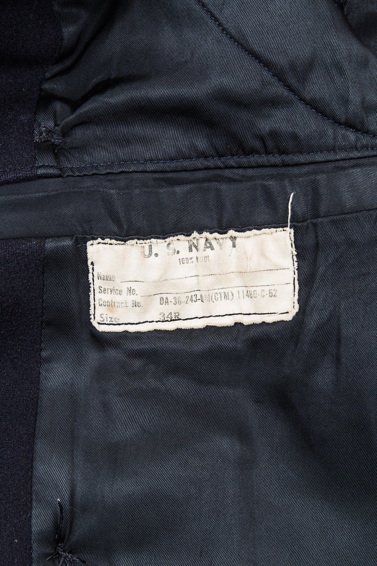 Vintage Original 1962 USN Wool Pea Coat No. 4