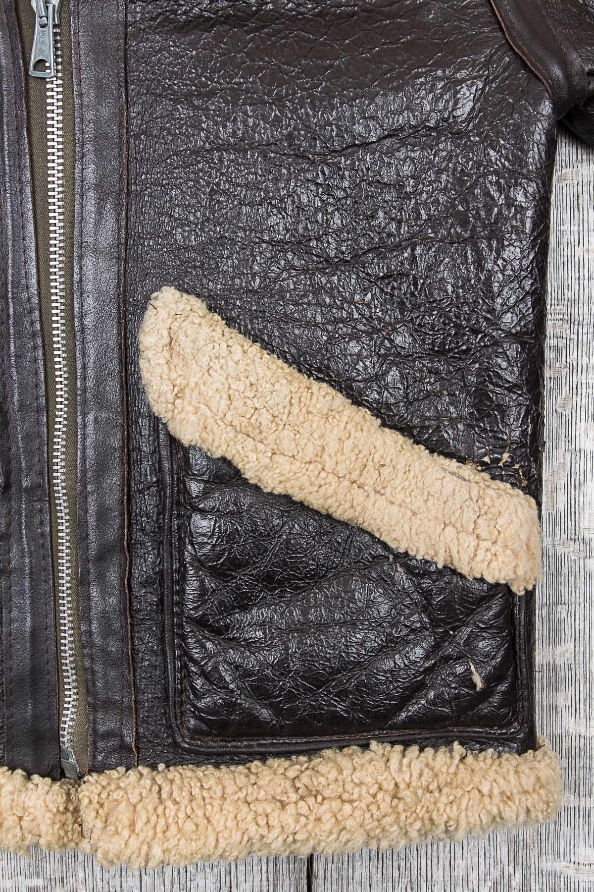 Vintage 1950s Sheepskin Mark VI Flying Jacket