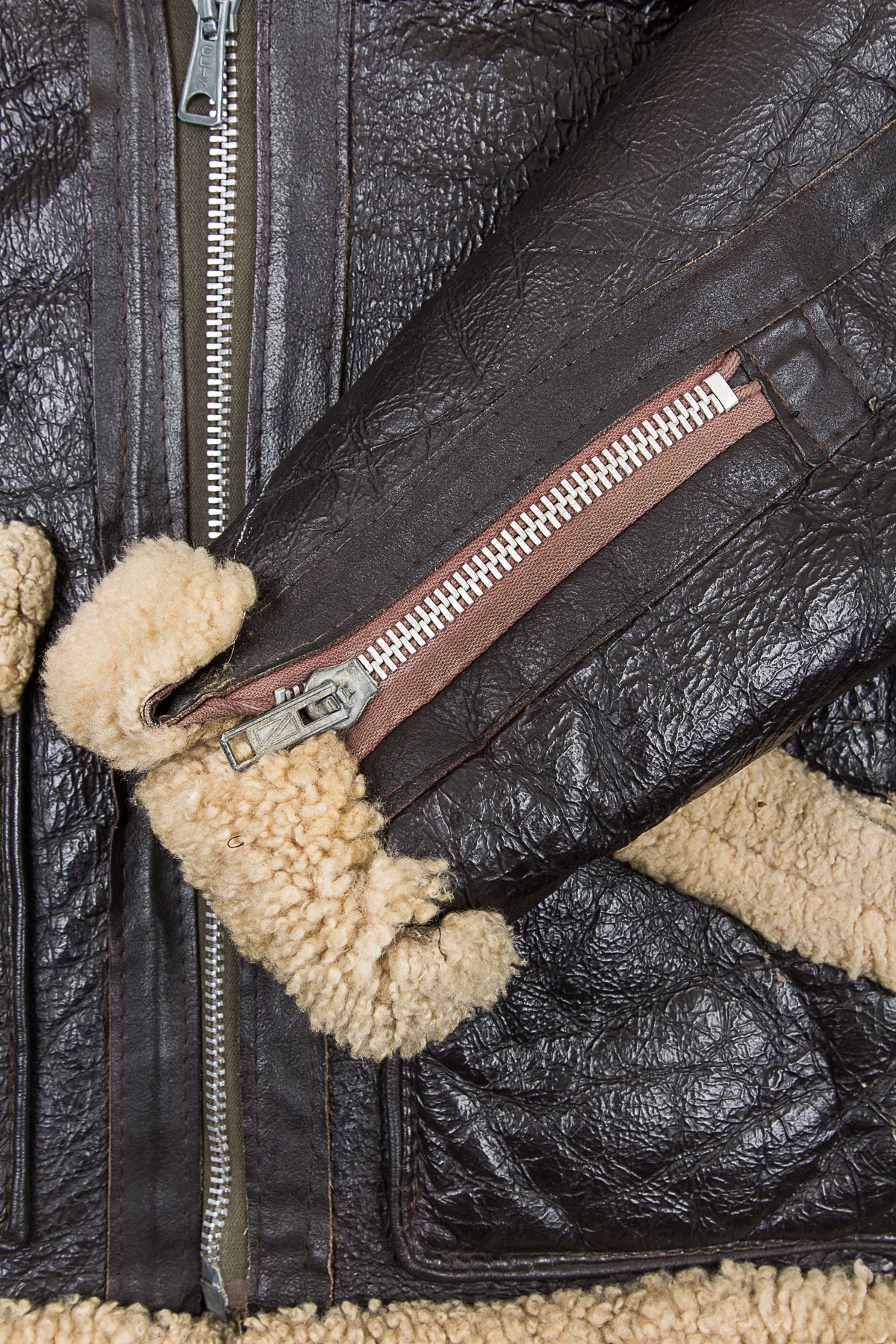 Vintage 1950s Sheepskin Mark VI Flying Jacket