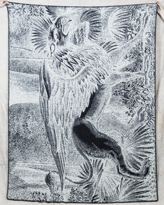 Indigofera Pure Wool Blanket Gryphon Logo