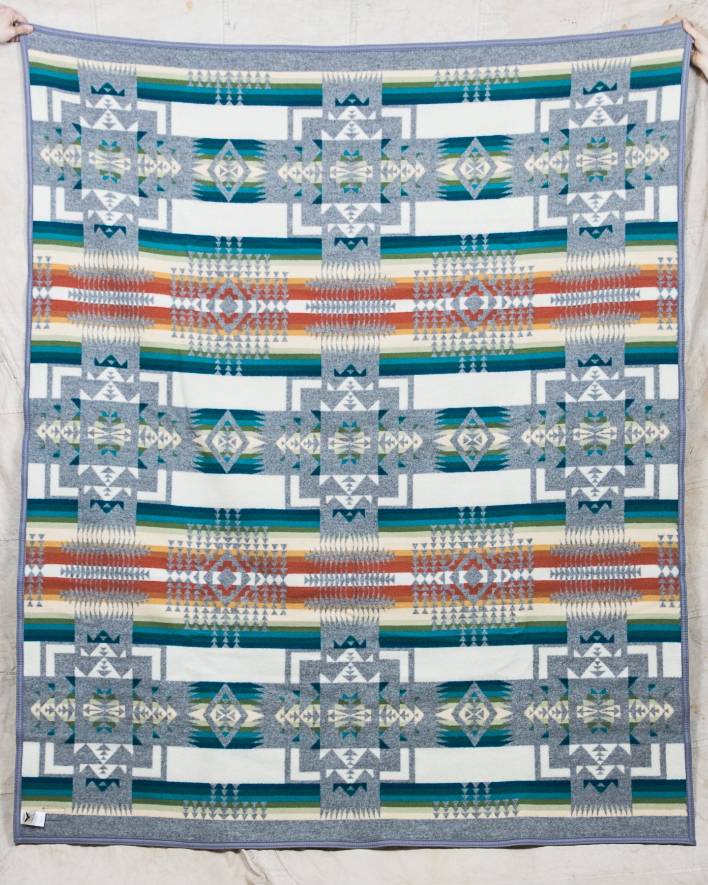 Pendleton Chief Joseph Wool Blanket Robe Grey