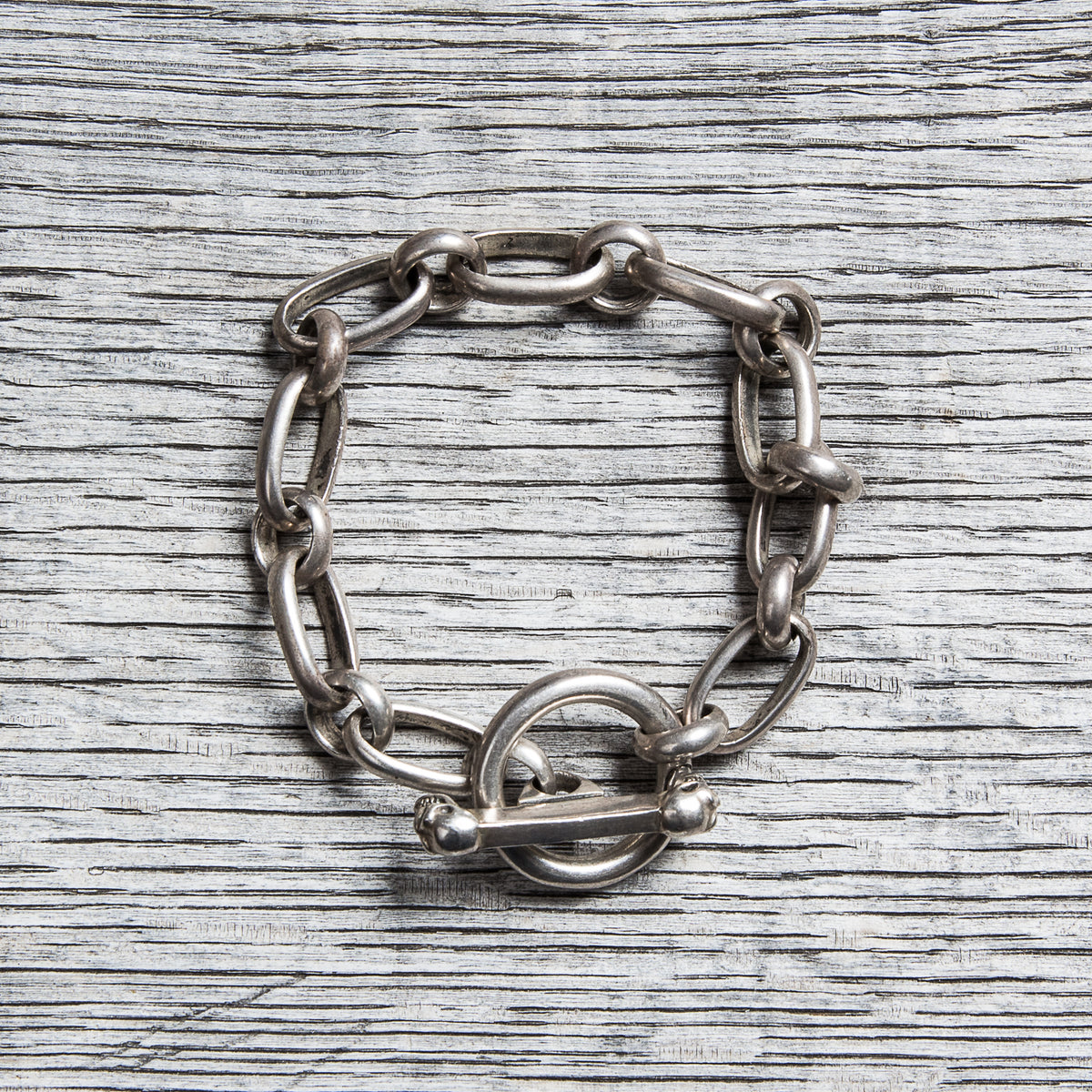 Second Hand Silver Chain Skull Bracelet