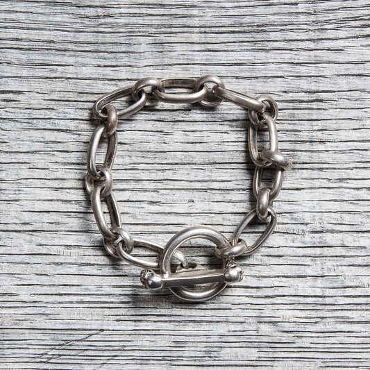 Second Hand Silver Chain Skull Bracelet