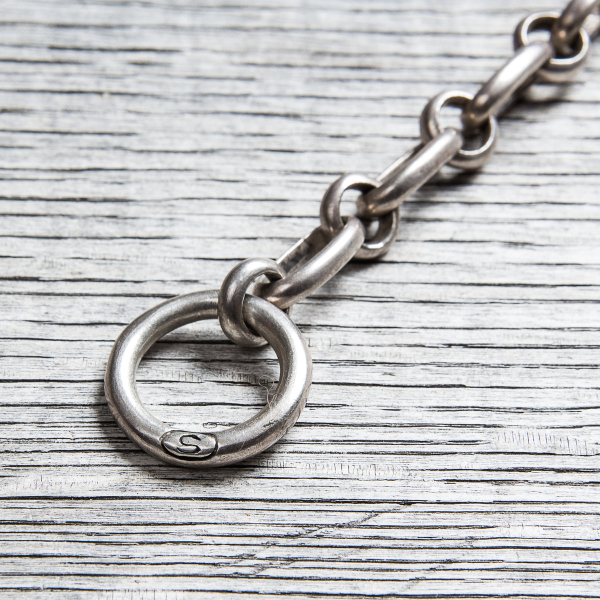Second Hand Silver Chain Skull Bracelet