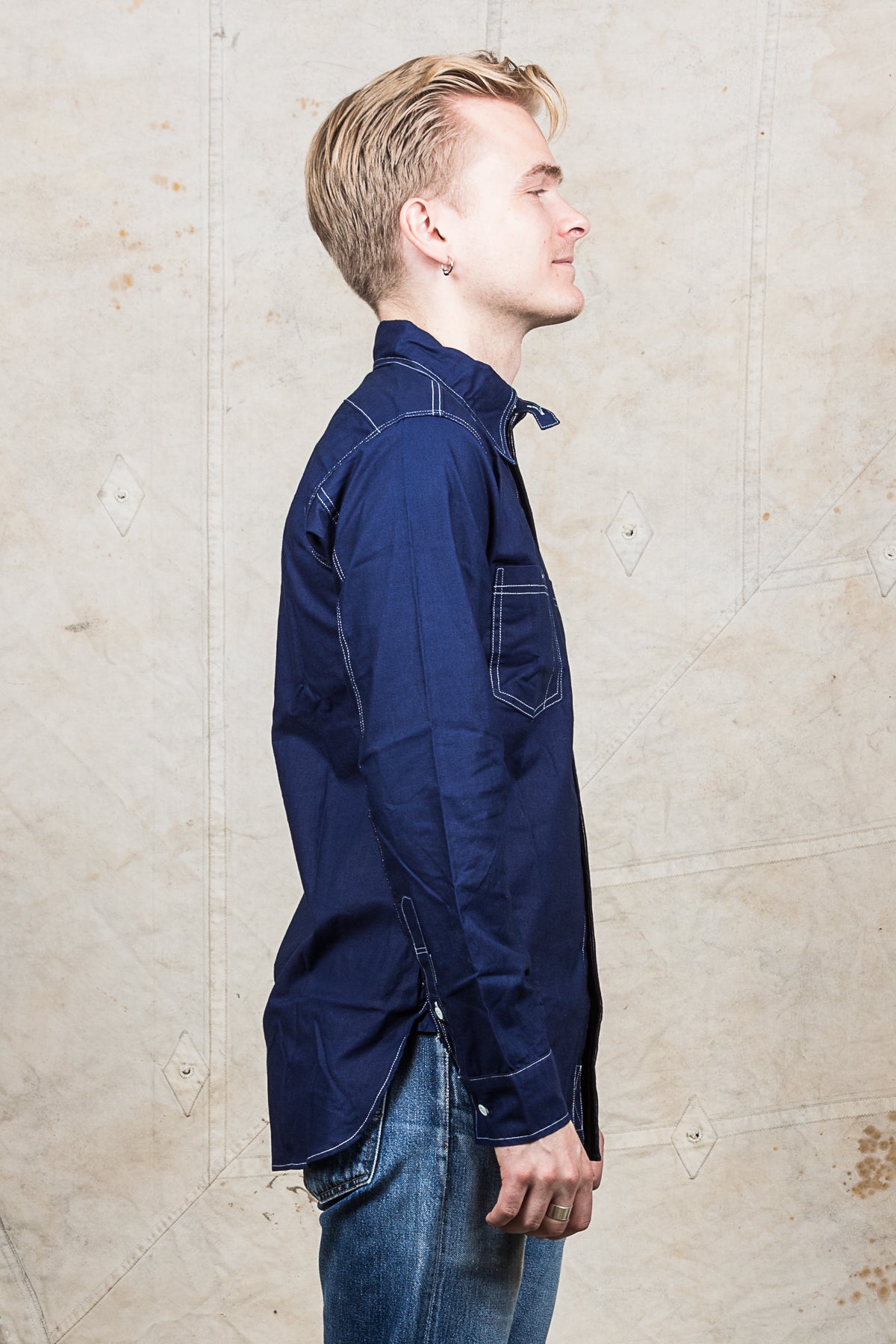 Warehouse & Co Wide Awake Shirt Indigo