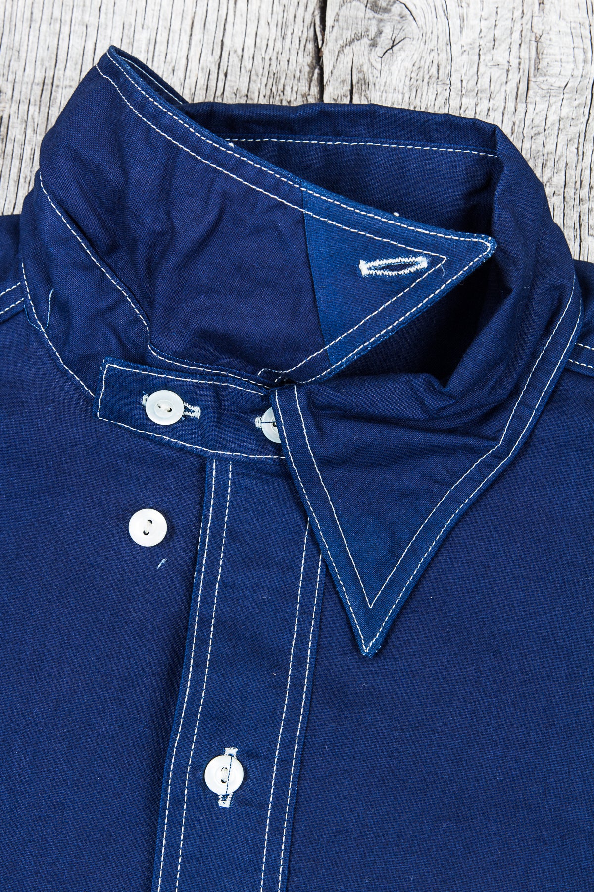 Warehouse & Co Wide Awake Shirt Indigo