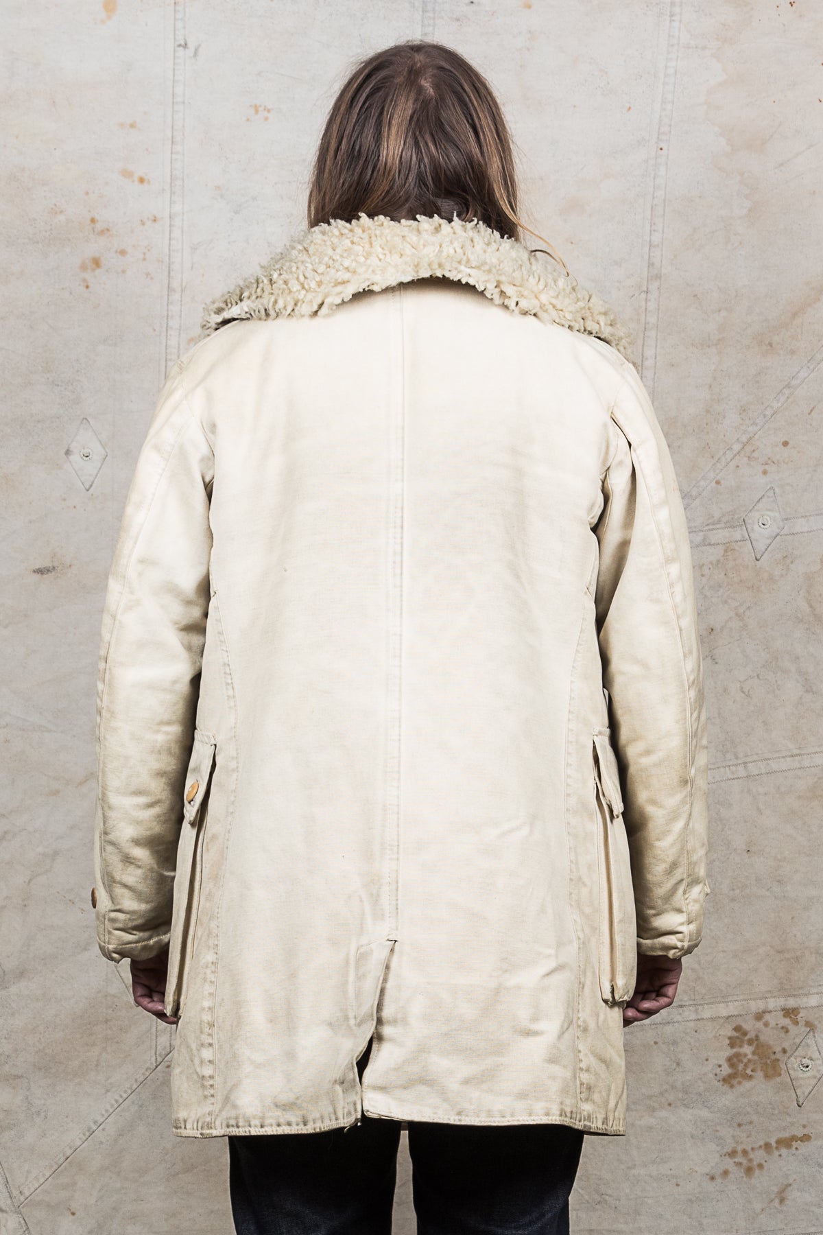 Vintage White Swedish Army Survival Coat 