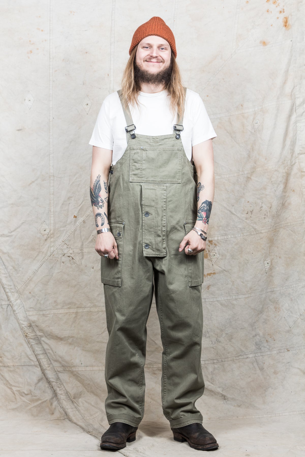 Nigel Cabourn Naval Dungaree Nam Green – Second Sunrise