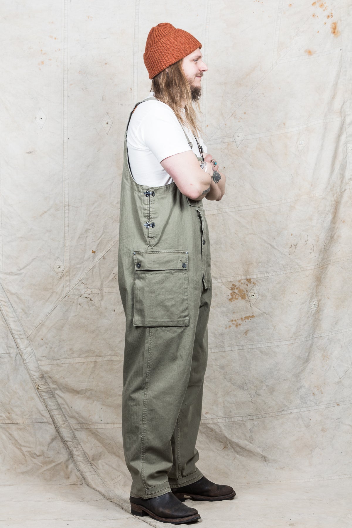 Nigel Cabourn Naval Dungaree Nam Green – Second Sunrise