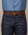 Indigofera Danko Two Prong Leather Belt Brown