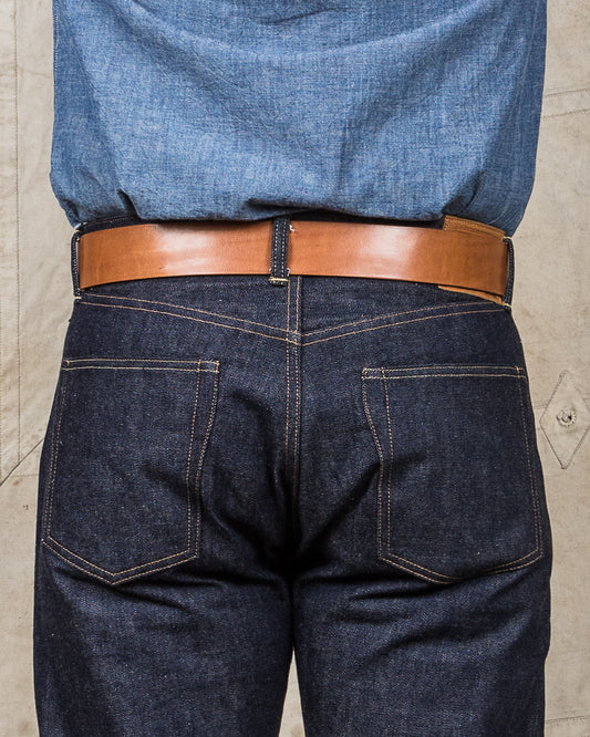 Indigofera Levon Leather Belt Light Brown