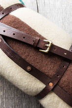 Indigofera Leather Blanket Carrier Dark Brown